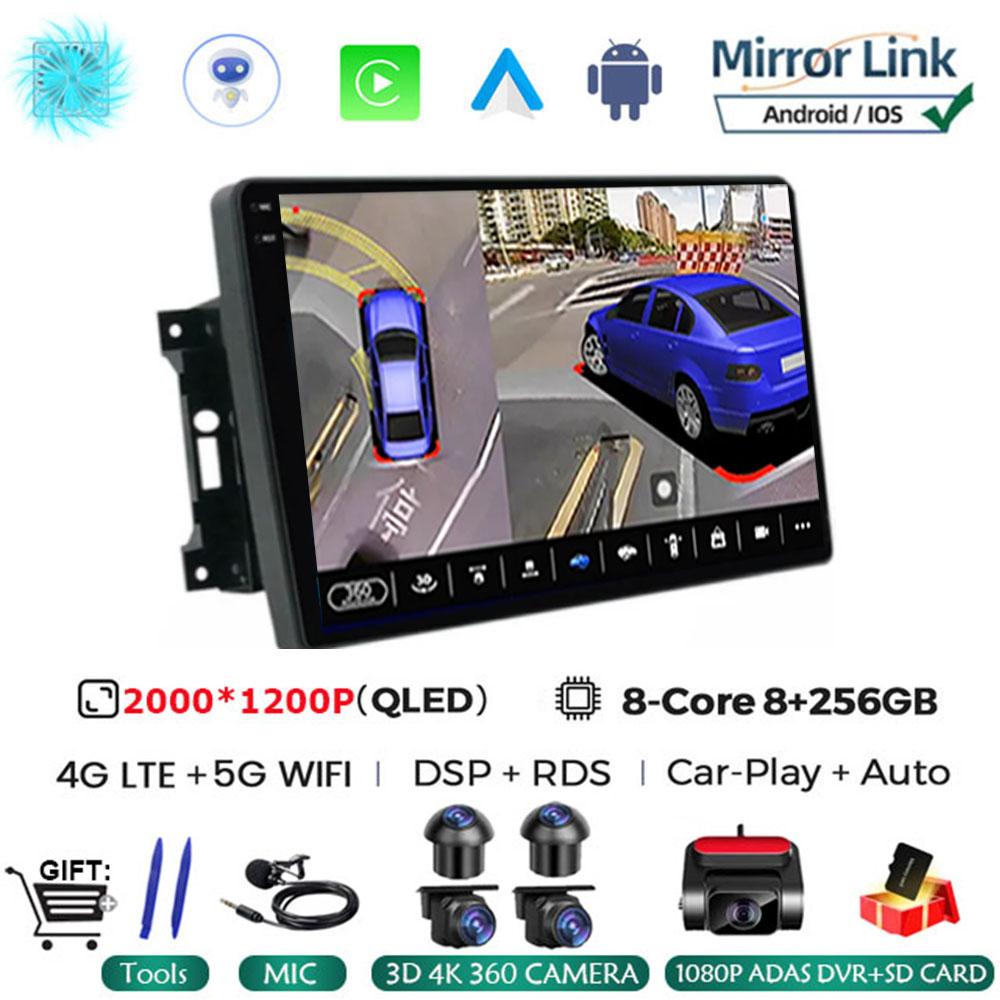 Для Jeep Compass/Commander/Grand Cherokee/Wrangler/Liberty AutoRadio Android 14 Car Radio QLED GPS Navigation Multimedia Player