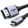 Кабель micro HDMI - HDMI 2.1 8K 1м - серый