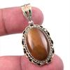 Natural Botswana Agate 925 Solid Sterling Silver Gift TwoTone Pendant 1.50" E8i63