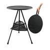 Складной походный стол для улицы, компактный, мини, складной, с регулируемой высотой, сумка для хранения (черный)