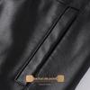 Men's Top-Grain Leather Stand Collar Jacket
