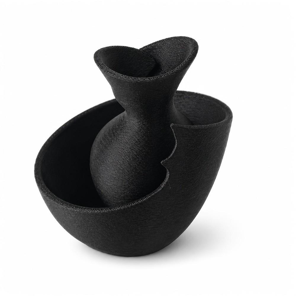 Unique Light Luxury Vase Geometric Shaped Flower Arrangement Ornaments Dining Table
