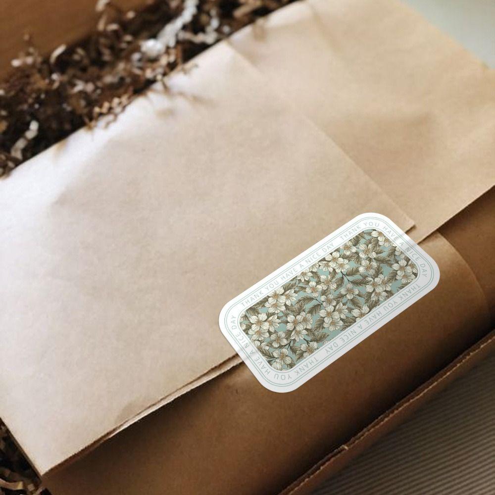 300 шт. прямоугольные наклейки для упаковки, декоративные наклейки, нежные наклейки