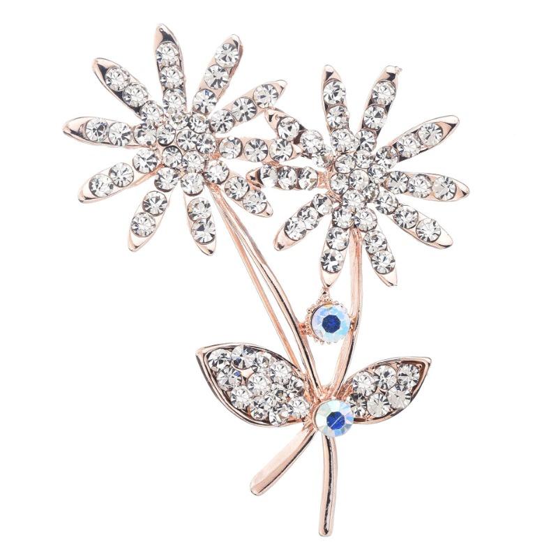 Brooch High-End Niche Silk Scarf Buckle Alloy Diamond Coat Pearl Corsage Pin Accessories