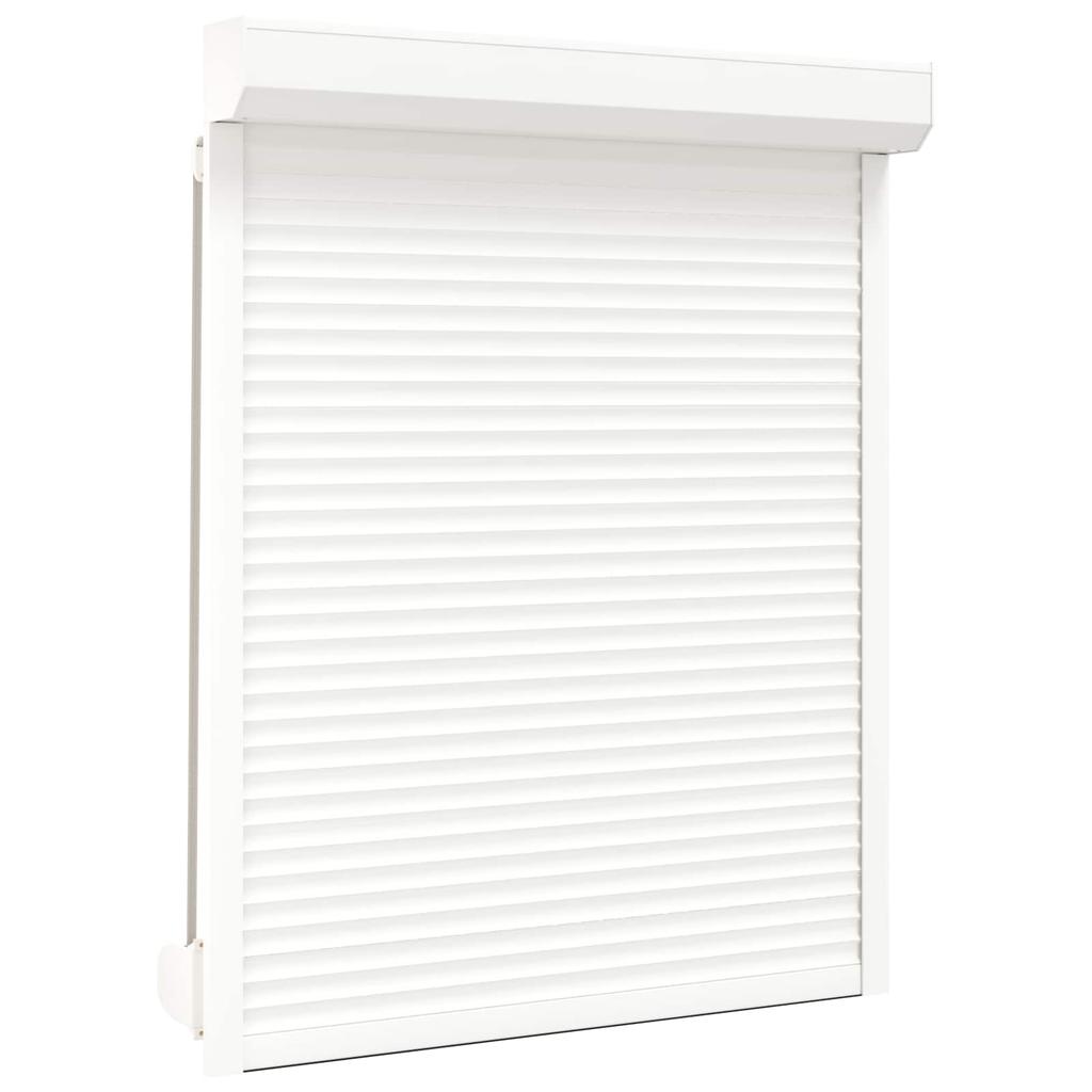 White Roller Shutter 120 x 150 cm Aluminum and Polyurethane