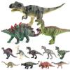 Xd-2 Jurassic Simulated Dinosaur Animals 12 Model Hollow Toys, Bagged Dinosaur Mini Ornament Dolls