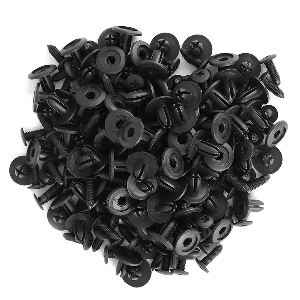 100 шт. автомобильных пластиковых заклепок с отверстием диаметром 6 мм для крепления на крыло, бампер, нажимной штифт, зажим AP