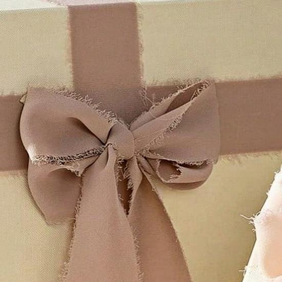 Chiffon Ribbon Bow with Frayed Edges for Weddings and Floral Arrangements