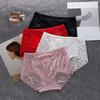 Hollow Lace Flowers Panties Women Sexy Seamless Lingerie Plus Size Hip Raise Briefs Breathable Health Knickers Sleep Underwear