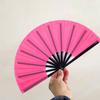 Китайский складной веер, однотонный, удобная ручка, плавное открытие, закрытие, веер для тай-чи, элегантный аксессуар для классического танца