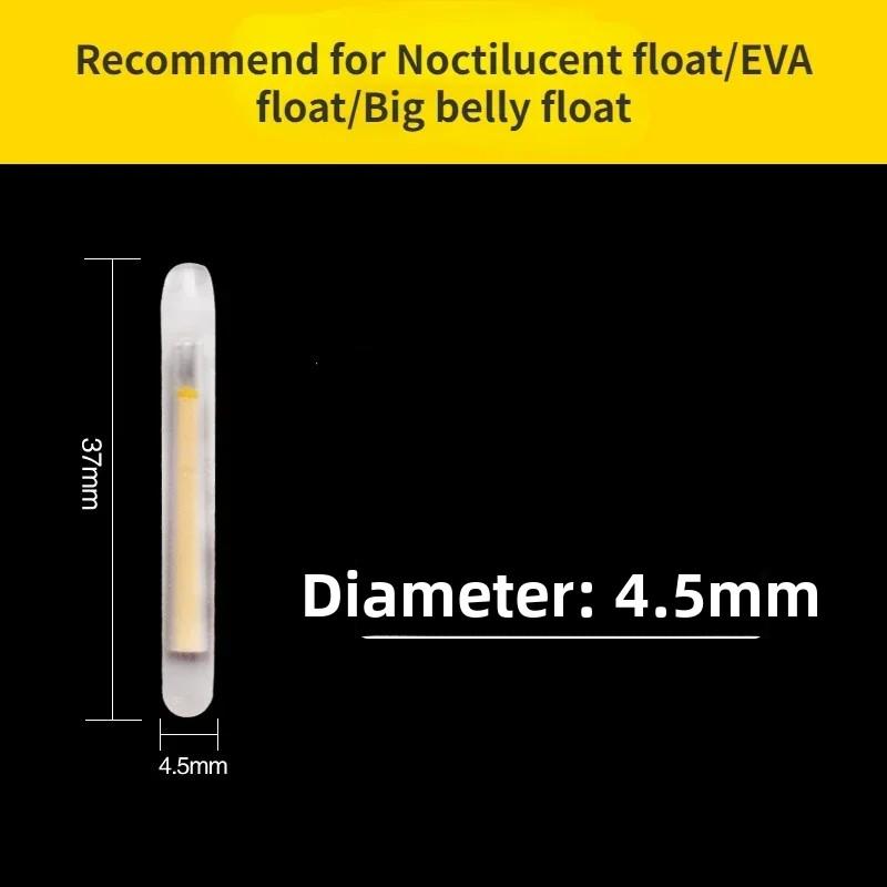 10 шт./лот 2,2-4,5 мм светлая ночная рыболовная поплавковая удочка темные светящиеся палочки рыболовные принадлежности флуоресцентная светящаяся палочка фосфоресцирующий