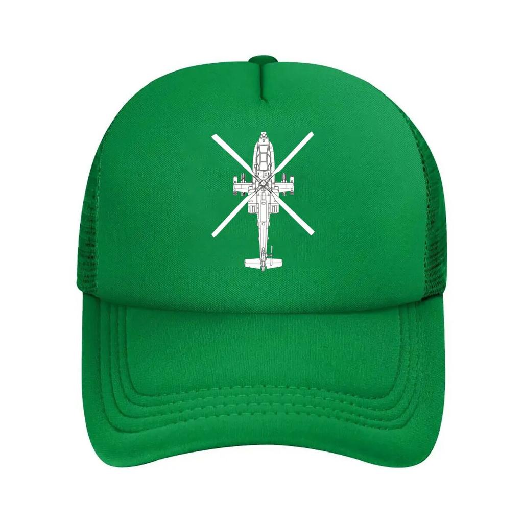 Apache AH  Helicopter Topview Outl Mesh Baseball Cap For Womens Unisex FeUnisex Beach Dad Hat Hip Hop