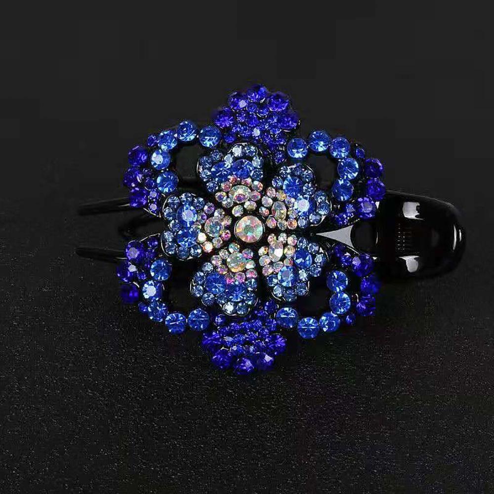 Девочки Женский Головной Убор Аксессуары для Волос Держатель для Хвоста Цветок Зажим-Уточка Стразы Заколка для Волос