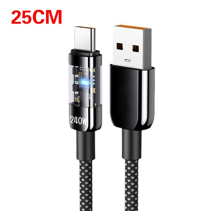 240 Вт Кабель USB Type C Кабель быстрой зарядки для ноутбука, планшета, iPhone 16 15, Samsung, Xiaomi 15, телефона Huawei Шнур зарядного устройства USB C 1 м 2 м