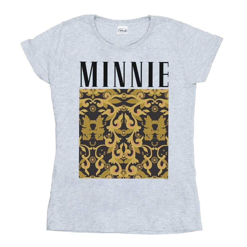 Disney Womens/Ladies Minnie Mouse Baroque Pattern Cotton T-Shirt