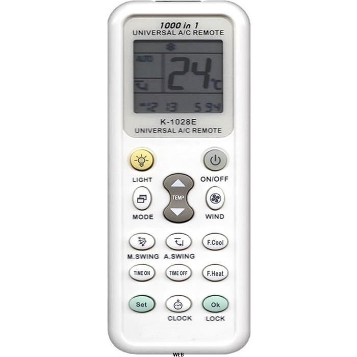 Télécommande de climatisation universelle K-1028E
