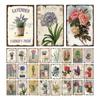 Flower Metal Poster Plaque Vintage Metal Sign Tin Sign Wall Decor For Barn Room Kitchen Garage Iron Painting