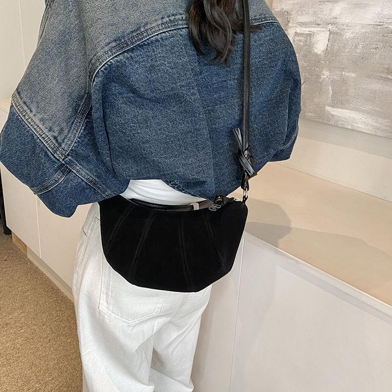 Высококачественные нишевые сумки для женщин Ретро и модные сумки в форме пельменей Сумки через плечо на одно плечо Универсальные сумки в форме круассана