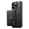 SUTENI M4 For iPhone 13 Pro Max Magnetic Case with Card Holder Cowhide Texture Leather Back Cover