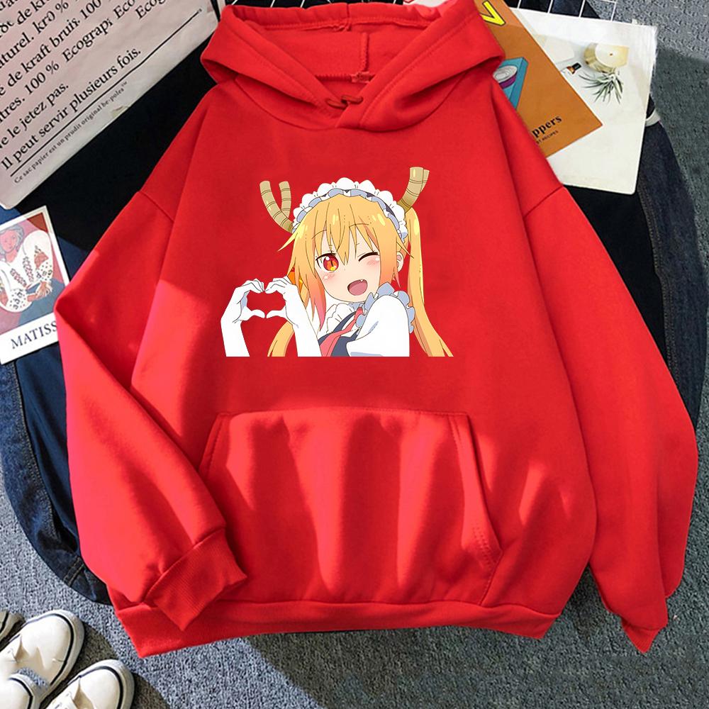Толстовки с рисунком Miss Kobayashi's Dragon Maid S Tooru, повседневная толстовка с принтом японского аниме и манги, Four Seasons, мужская/женская модная футболка с круглым вырезом