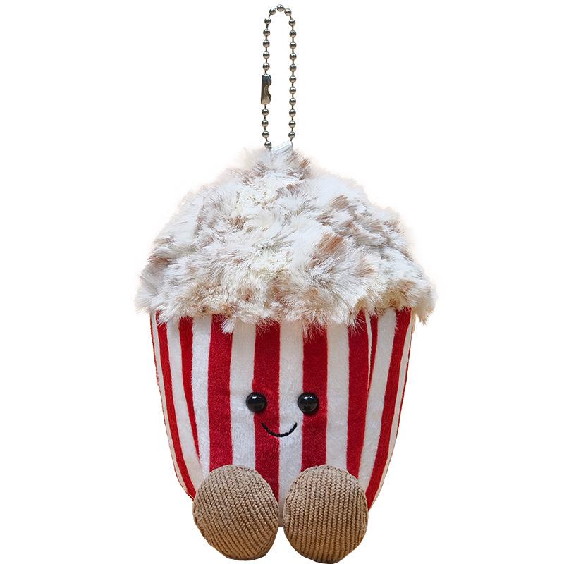 Кружка для латте JC Fun, плюшевая игрушка в виде попкорна для тенниса, круассан, медведь, пингвин, подвеска - детский подарок