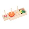 Puzzle Game Wooden Tower Educational Logical Thinking Training 10 Rings Tower Intellectual Toy