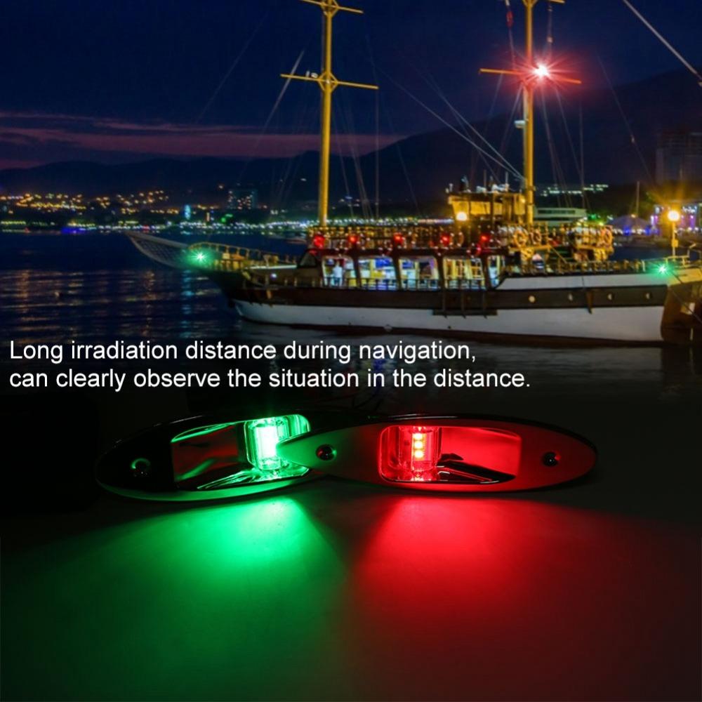 Flush Mount LED Navigation Light Stainless Steel Marine Side Light LED Bow Light For Marine Boat