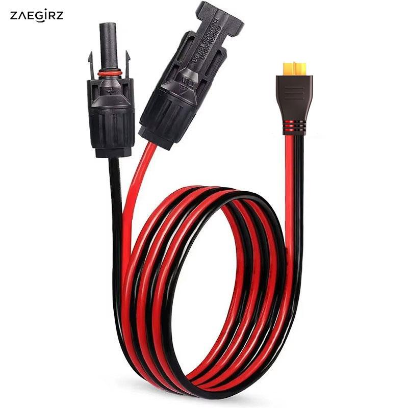200W(Max.) Solar Panel to XT60 Extension Cable for ALLPOWERS R600 R1500 R2500 VOLIX P300 Portable Power Station Solar Generator