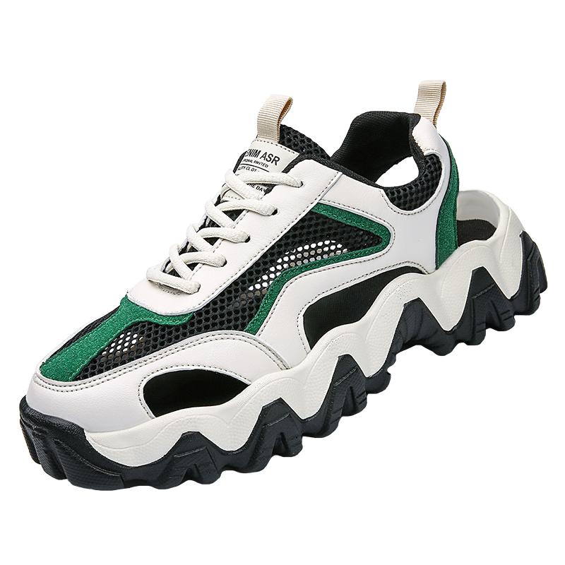 Летние сандалии Deporte на высокой подошве, мужские тапочки Tide, мужская повседневная обувь, мужские пляжные кроссовки для мальчиков и детей, теннисная сетка на меху