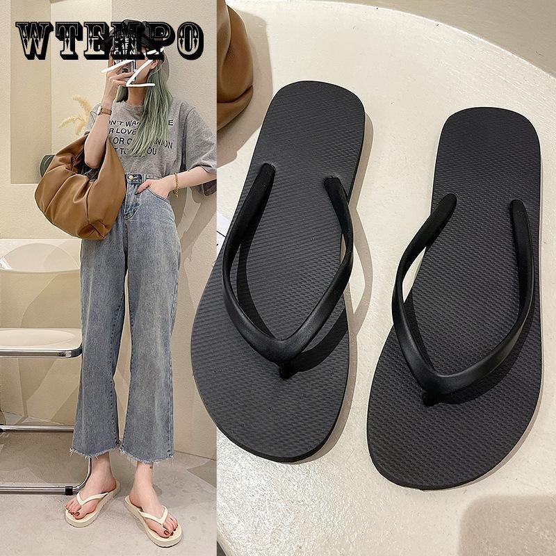 Flip-flops Women's Summer Wear Black Flip Flops Non-slip Bathroom Bathing Beach Beach