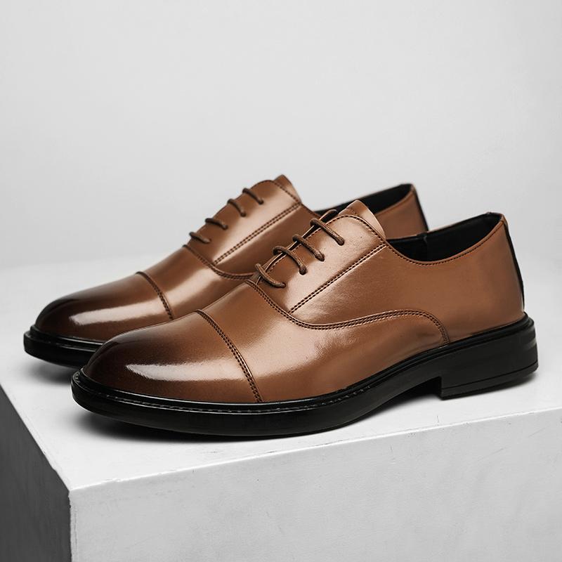 FashionMen Dress Shoes Formal Dress Shoe Black Leather Shoes Men Lace Up Point Toe Business Casual Shoes for Men Wedding Party Office
