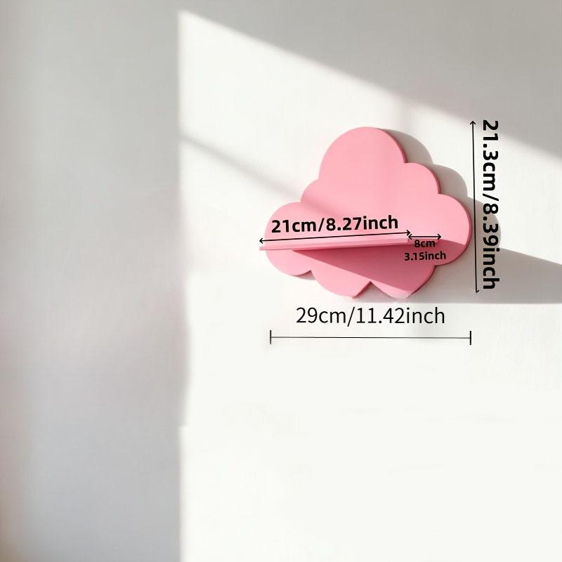 Multi-Functional Cloud-Shaped Wooden Wall Shelf - Durable Minimalist Wall-Mounted Storage Rack