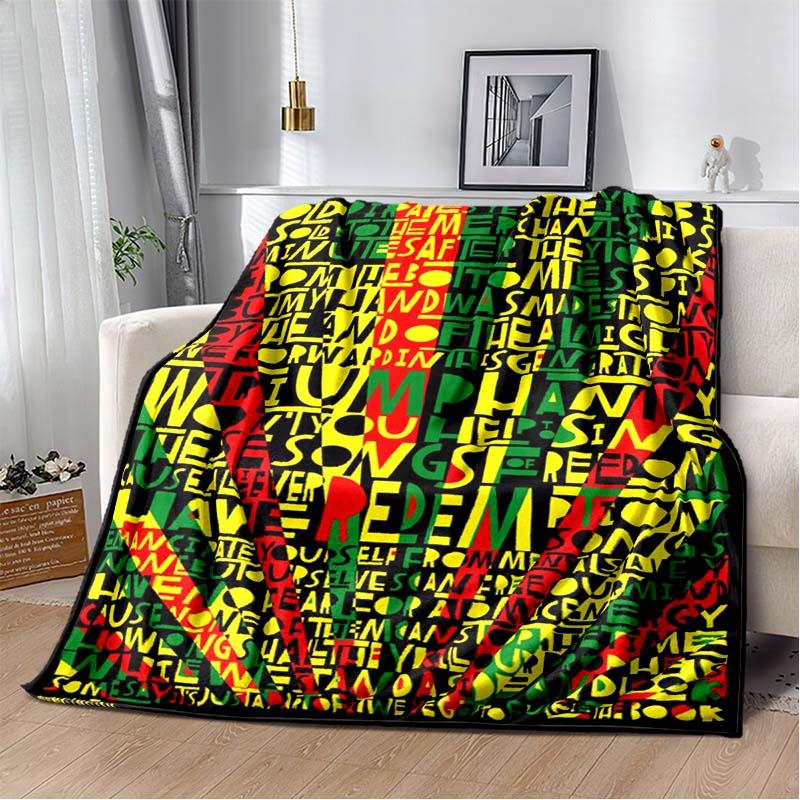 Bob Marley Album Blanket Reggae Music Jamaican Style Soft Flannel Blanket Home Sofa Bed Cover Warm Travel Christmas Gift Blanket