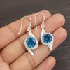 Blue Topaz Gemstone Jewelry, 925 Solid Sterling Silver, Handmade Glorious Earrings For Engagement Gift