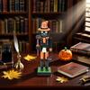 Halloween Nutcracker Statue Wooden Nutcracker Figures Holiday Decor Goody Bag Fillers Spooky Decor Figurine for Home Display
