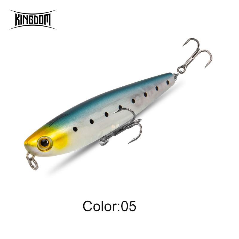 Fishing Pencil 90mm Kingdom Lures Surface Floating Hard Baits Top Water Walk Dog Artificial Fishing Wobblers Bass Plastic Walker