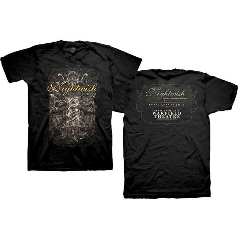 Men's Nightwish April 28th Warfield T-Shirt Mens Womens Tees Top Black