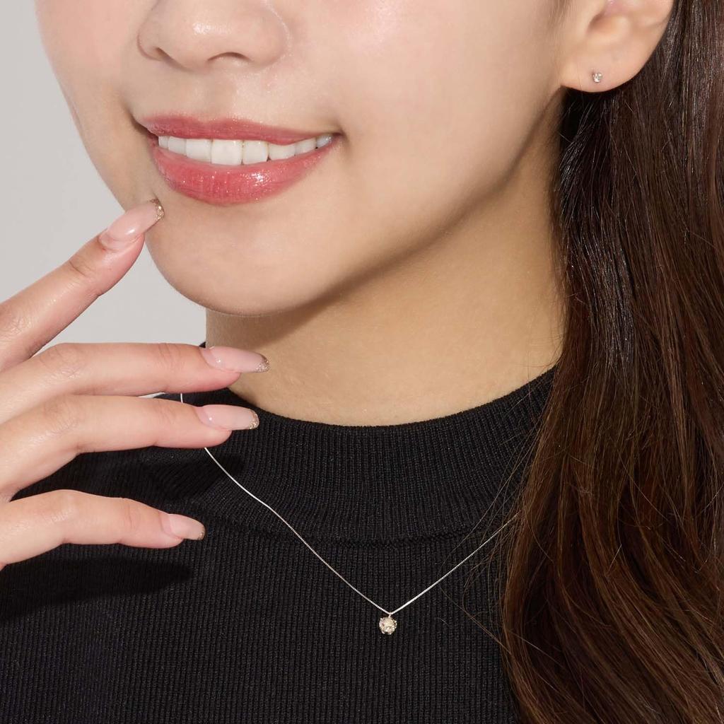 Ожерелье из чистой платины PT999 с бриллиантом или более, 1 шт., 6 зубцов [Sears] 0,5 карата sp70-0001