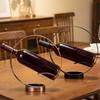 Single Iron Round Wine Rack Freestanding Red Wine Display Rack Modern Wine Bottle Holder  Hotel