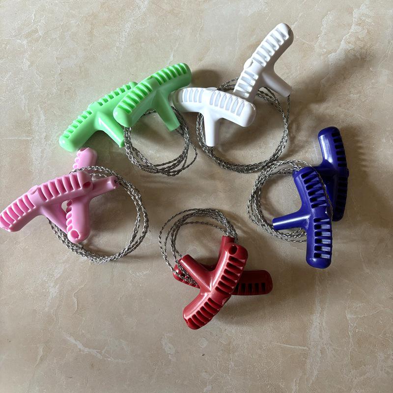 Мини карманная походная пила-струна для выживания с полипропиленовой рукояткой