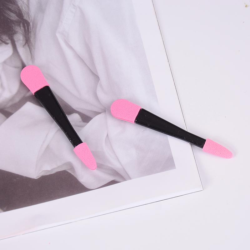 10 шт. одноразовые двухсторонние аппликаторы для теней для век, губка, кисточка для макияжа, красота