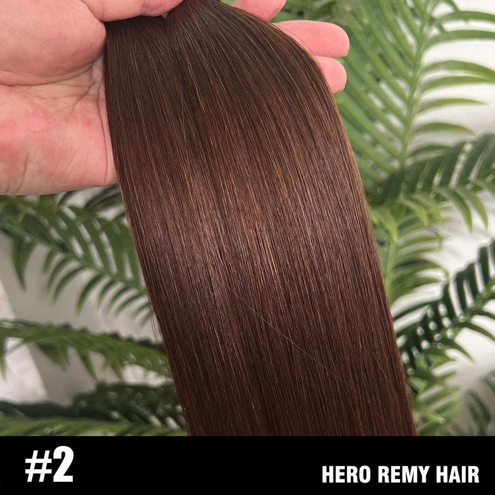 Прямые европейские натуральные человеческие волосы Hero Remy, трессы 80 г/шт., пряди с мелированием, 16-22", машинные наращивания на трессах