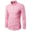 Осенняя новинка, мужская рубашка Oxford Spinning Slim Fit Solid Color Shirt Men's Shirt Long Sleeve Shirt Men's