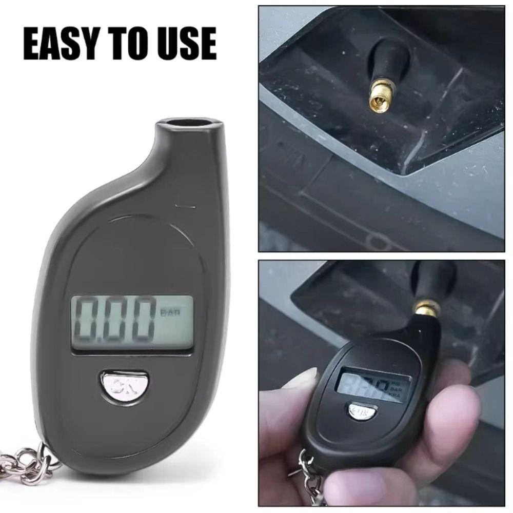 Mini Size Digital Keychain Tire Pressure Gauge Keychain Style Car Tire Pressure Meter  Car Use