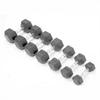 San Hua Lang 105kg Rubber Hex Dumbbell Set with 6-Pair Rack