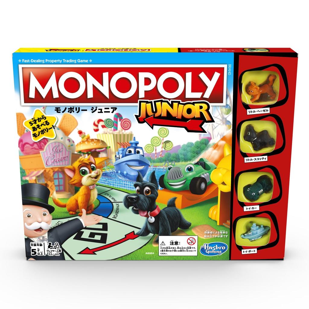 Hasbro Монополия Джуниор, настольная игра Монополия для детей от 5 лет, подходит для 2-4 игроков, детская игра и семейная игра, идеально подходит для Детей