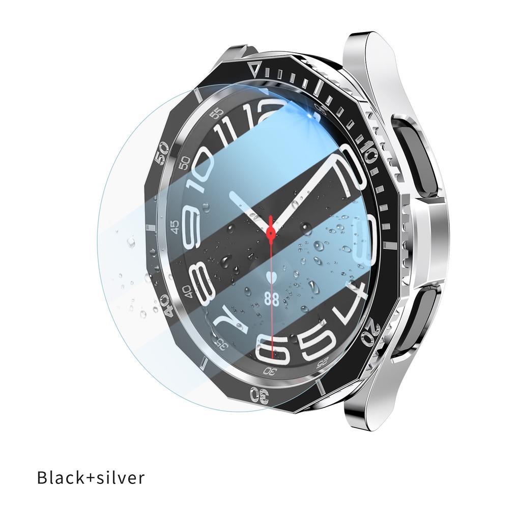 Чехол 3 в 1+Кольцо безеля+Защитная пленка для стекла для Samsung Galaxy Watch 6 Classic 47 мм 43 мм Защитная пленка для экрана Бампер для Galaxy Watch 6 Classic