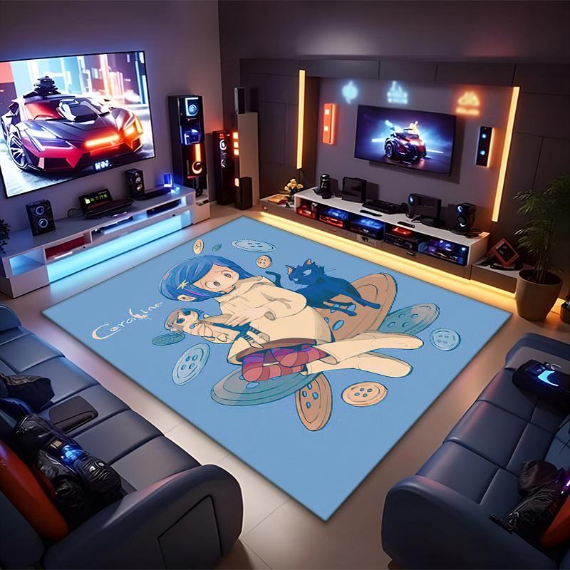 1PC Coraline Rug - home decoration Carpet For Living Room Bedroom Flooring Computer Chair Area Rug