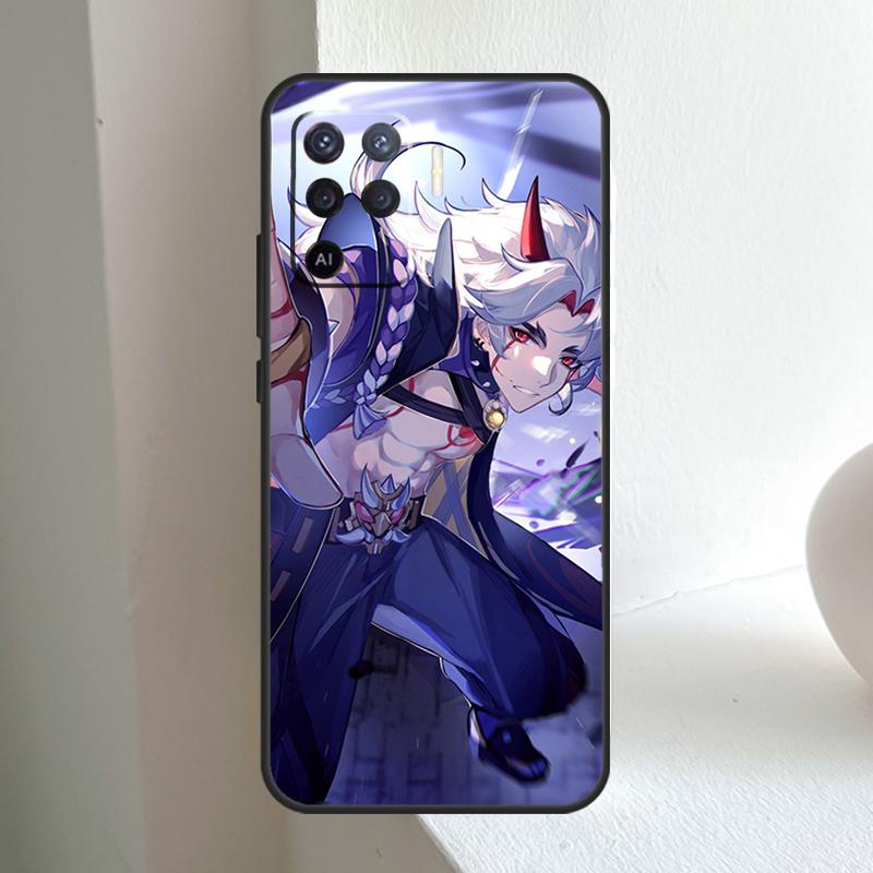Чехол Genshin Impact Аратаки Итто для OPPO A78 A98 A18 A38 A58 A5 A6 Pro A15 A17 A57 A16 A76 A96 A54 A74 A94 A40 A60 A80