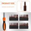 25Pcs Screwdriver Bit Set with Magnetic Tip 1/4 Inch Hex Shank 25 Mm Cross/Slotted/Torx/Hex Head Short S2 Steel Bit Hand Tool